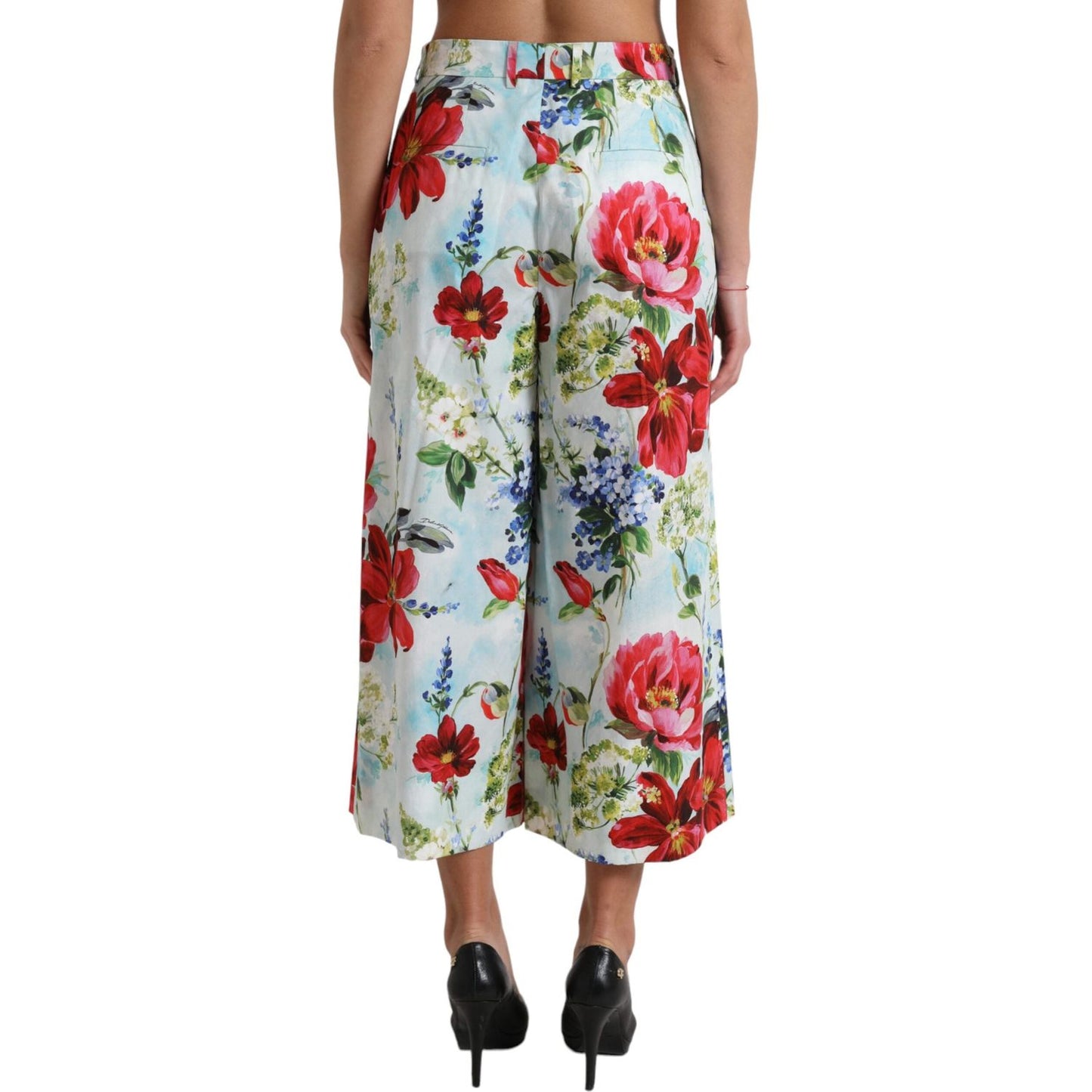 Floral High Waist Wide Leg Pants