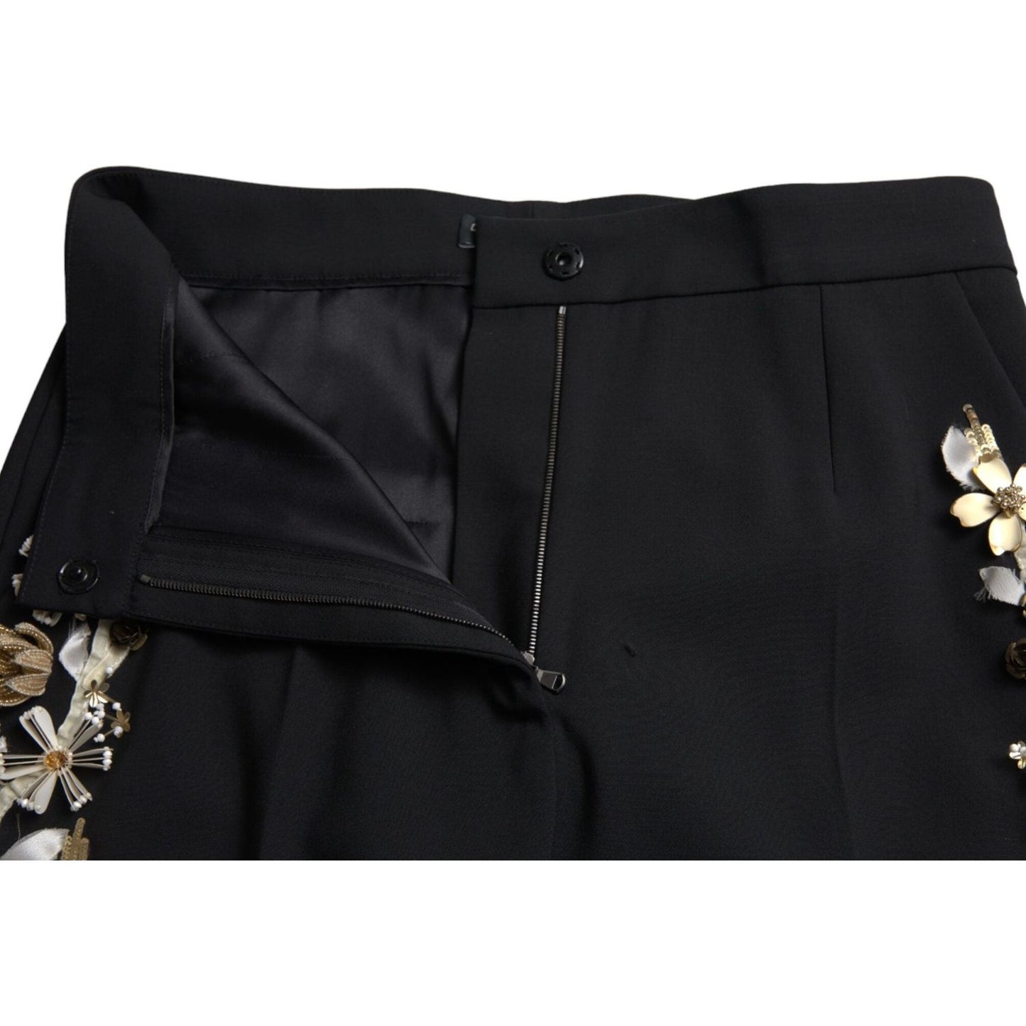 Elegant High Waist Floral Tapered Pants