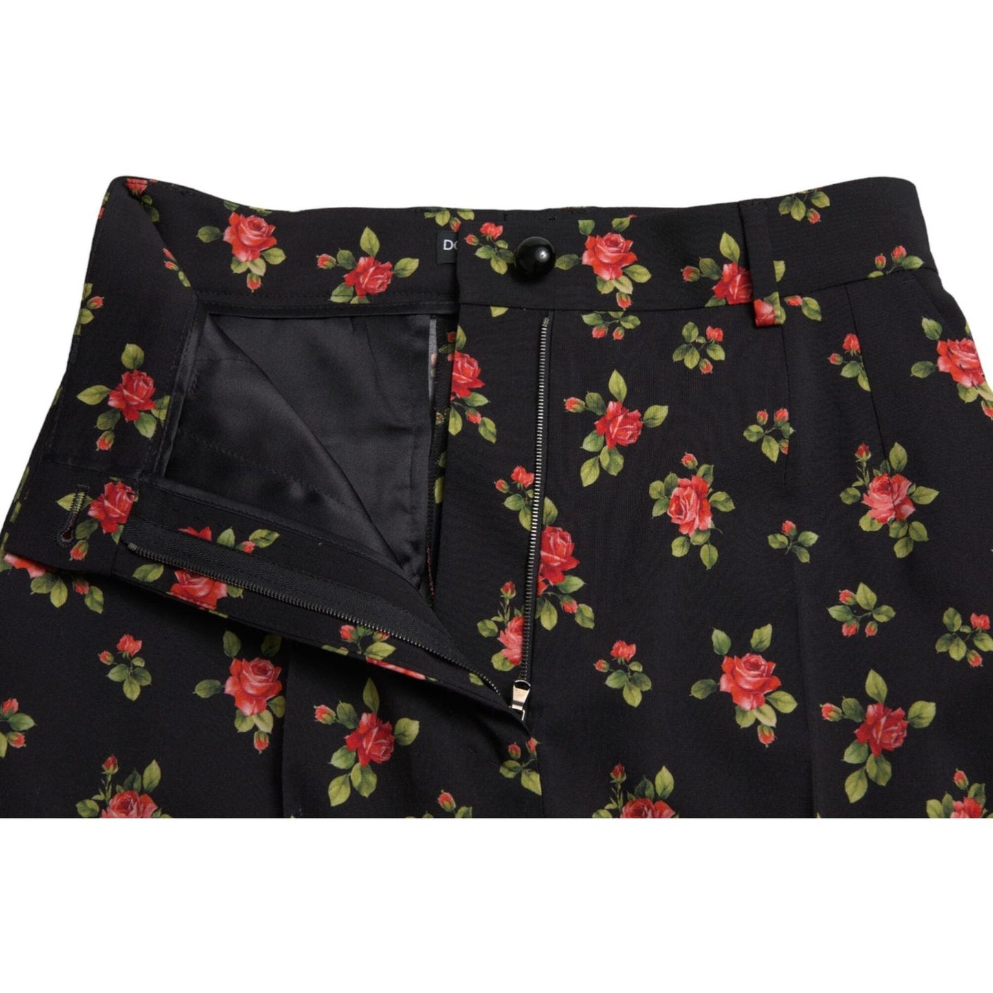 Elegant High-Waist Floral Tapered Pants