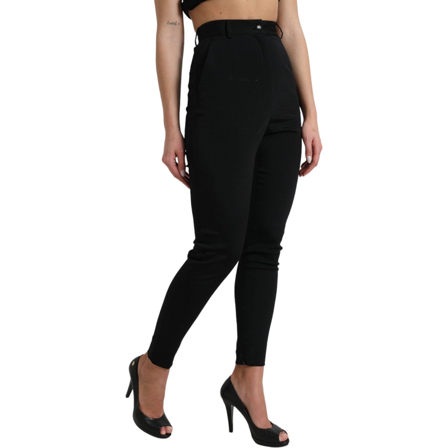 Elegant High Waist Skinny Pants