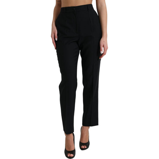 Elegant High Waist Wool Pants