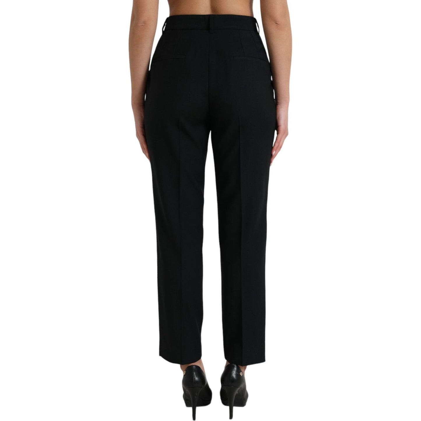 Elegant High Waist Wool Pants