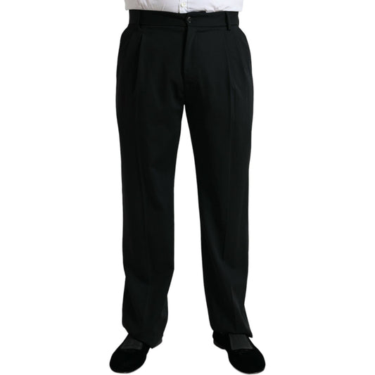 Elegant Black Wool Dress Pants