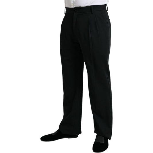 Elegant Black Wool Dress Pants