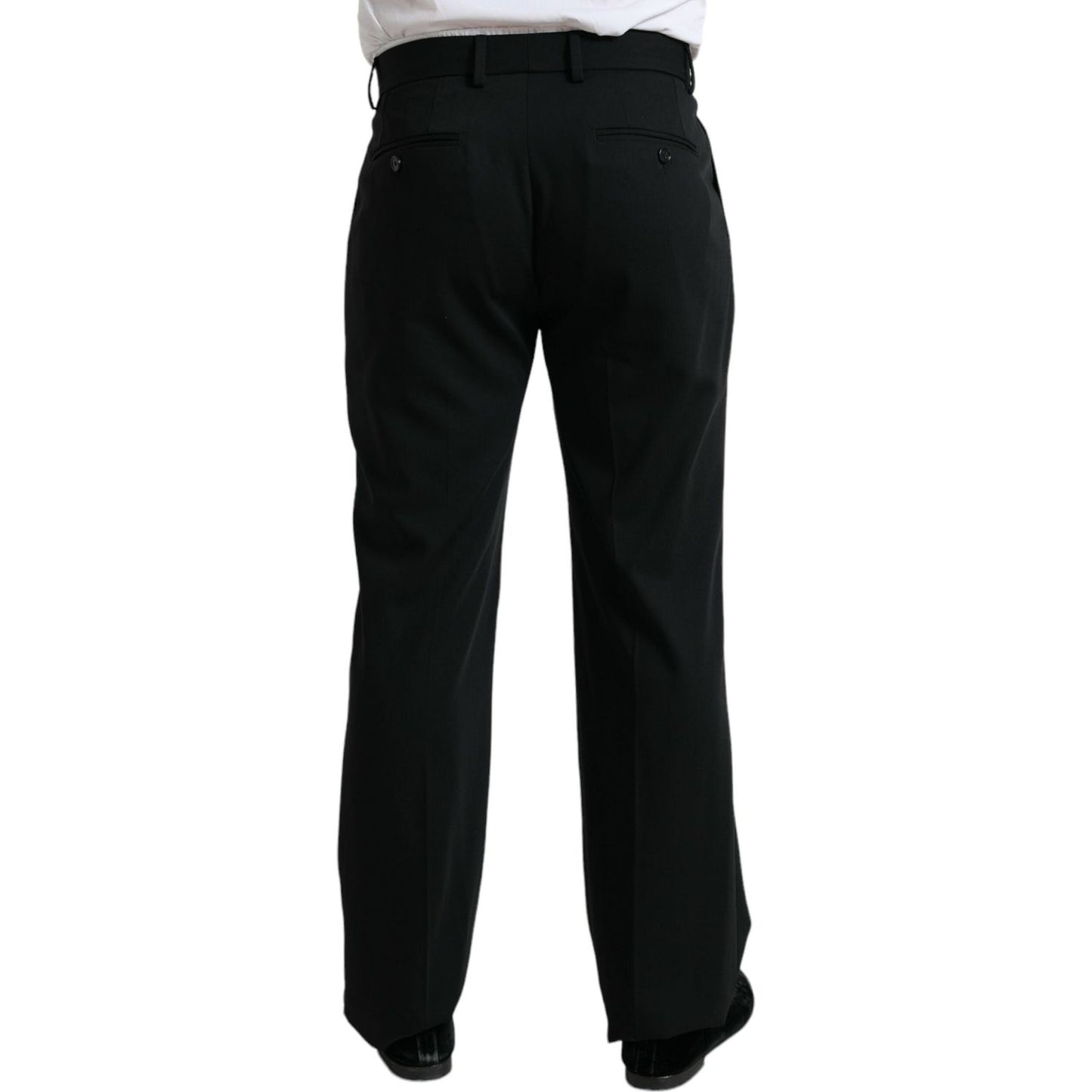 Elegant Black Wool Dress Pants