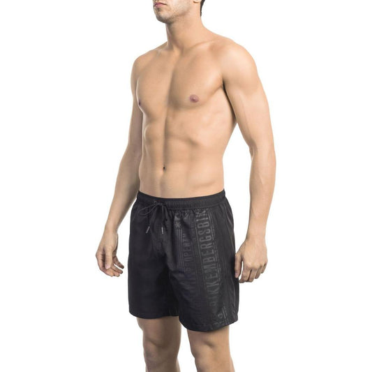 Chic Side Print Swim Shorts for the Modern Man