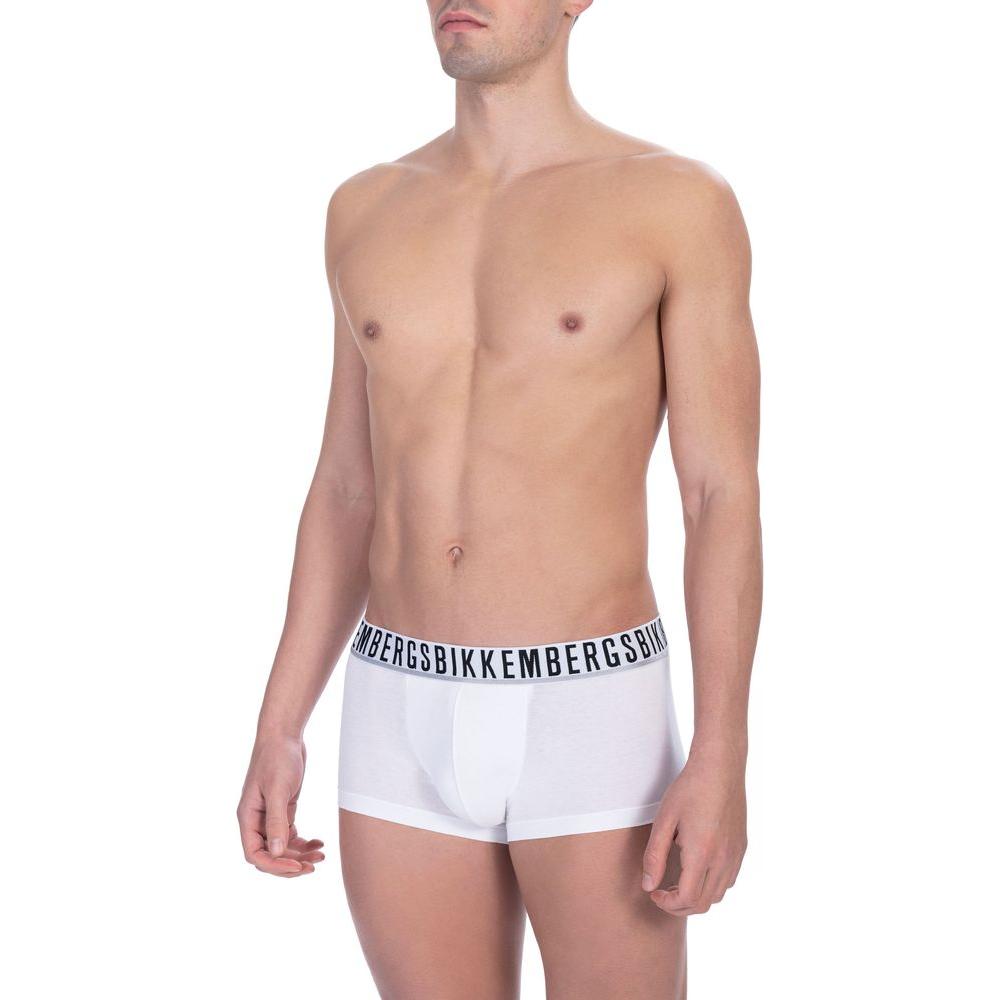 Bikkembergs White Cotton Trunk Twin-Pack