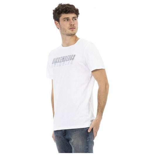 Bikkembergs White Cotton Men T-Shirt Bikkembergs