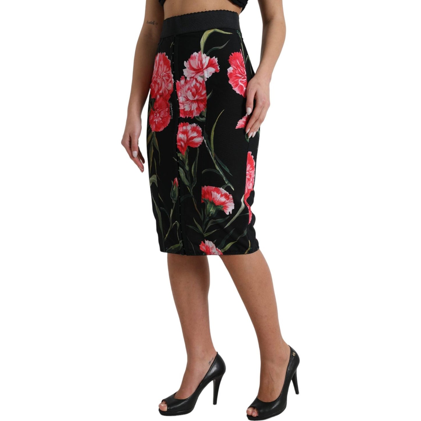 Floral High Waist Pencil Skirt