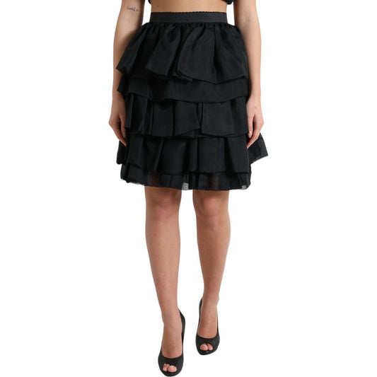 Elegant Tiered A-Line Mini Skirt Dolce & Gabbana