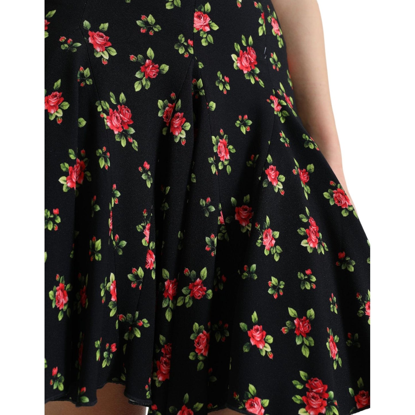 Floral A-Line Mini Skirt with High Waist