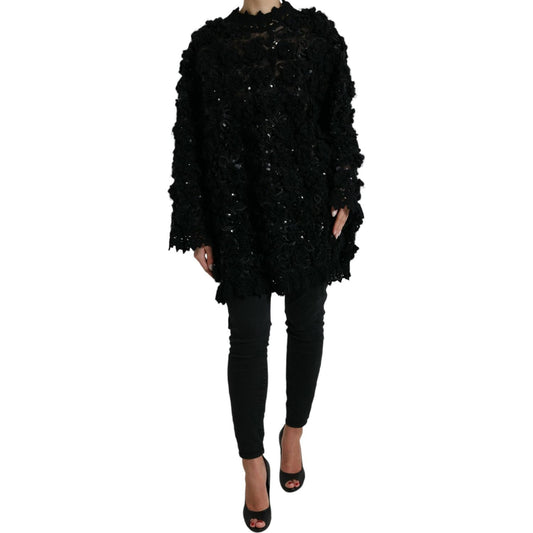 Sequin Embellished Black Pullover Dolce & Gabbana