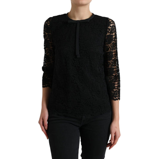 Elegant Floral Lace Long Sleeve Top