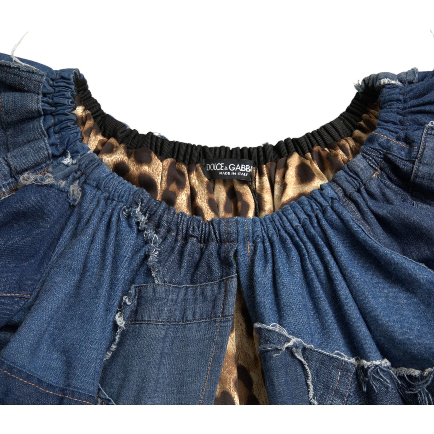 Elegant Cotton Denim Blouse Top