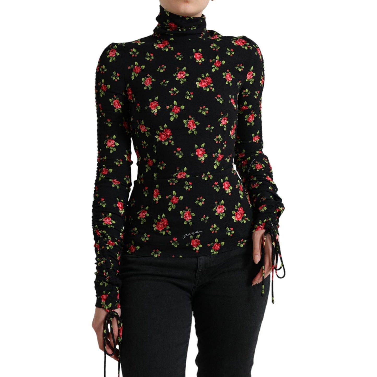 Elegant Floral Silk Blend Top