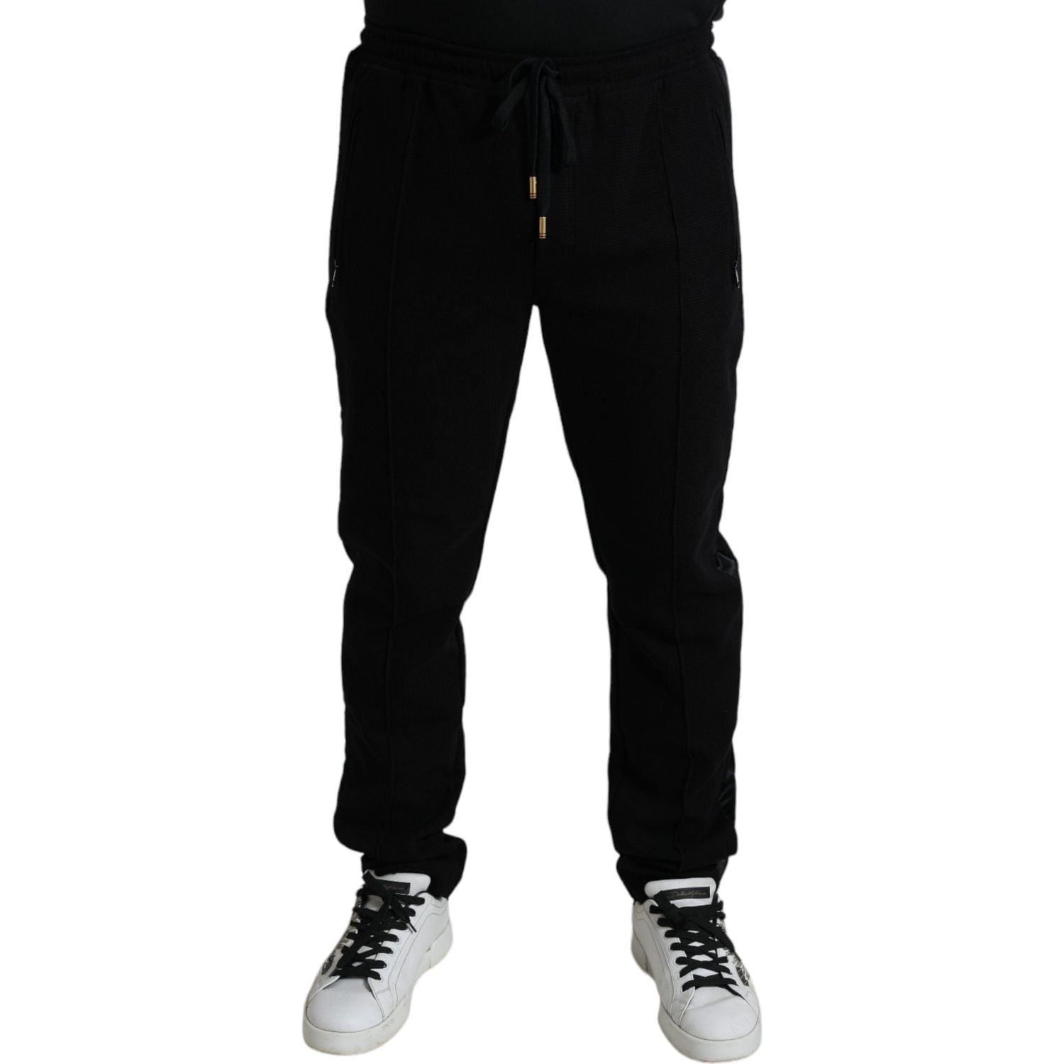 Dolce & Gabbana Black Cotton Skinny Jogger Sweatpants Pants