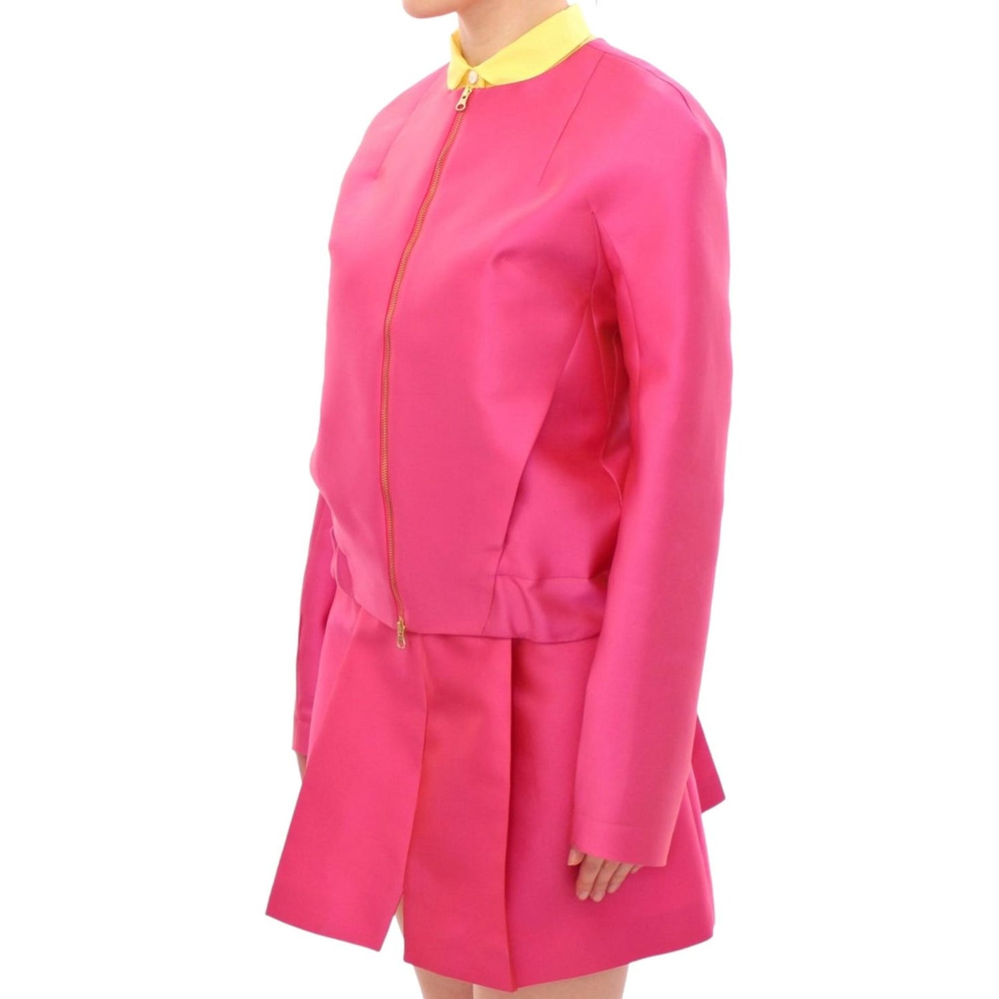 Elegant Pink Silk Blend Jacket