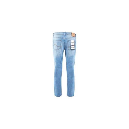 Sleek Comfort Denim Five-Pocket Light Wash Jeans