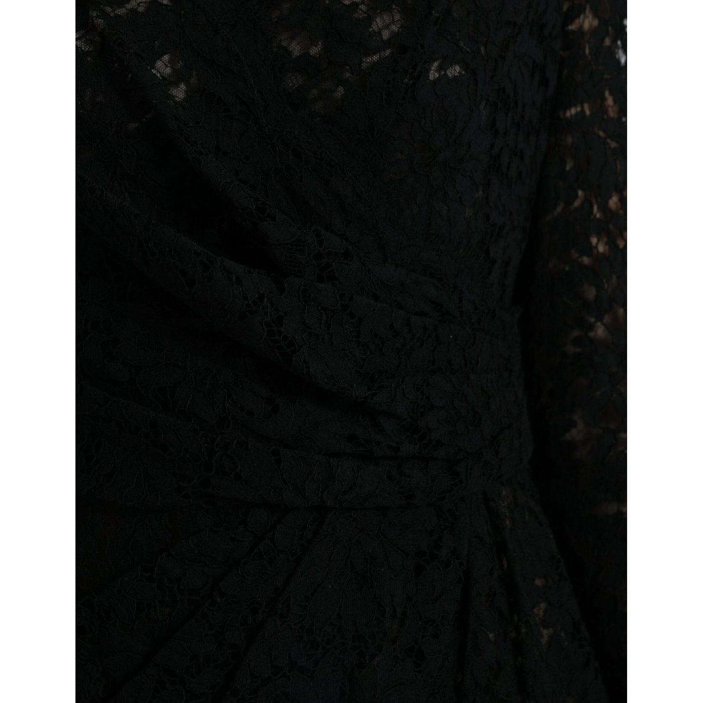 Elegant Black Floral Lace Sheath Mini Dress