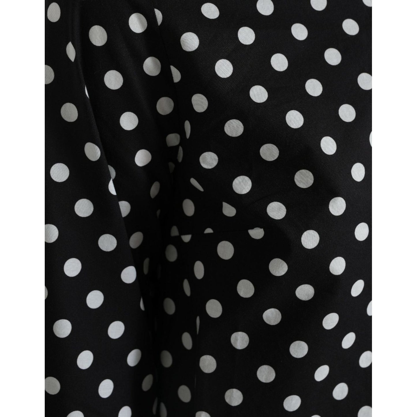 Dolce & Gabbana Black White Polka Dot Nylon Shift Mini Dress