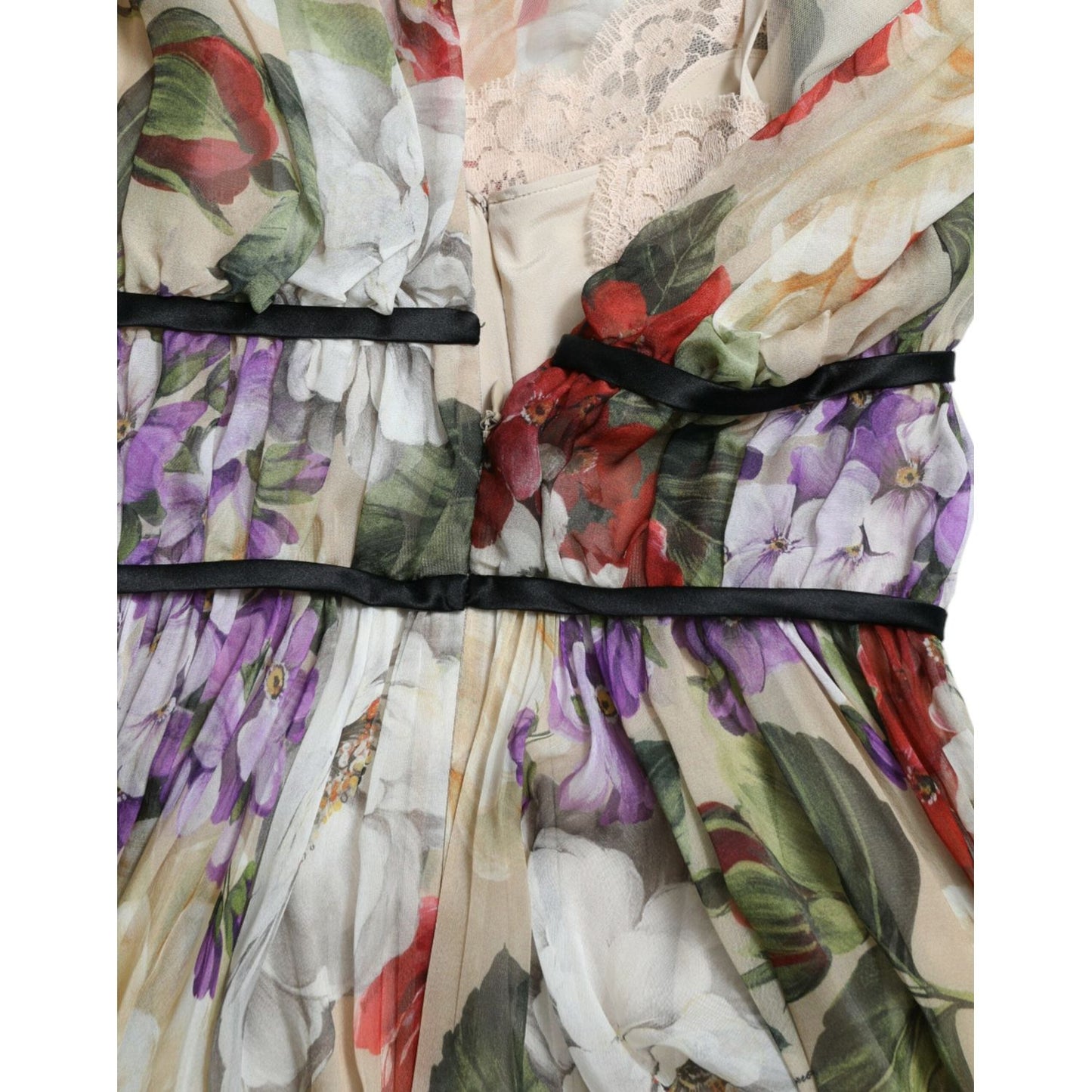 Floral Elegance Silk Chiffon Mini Dress