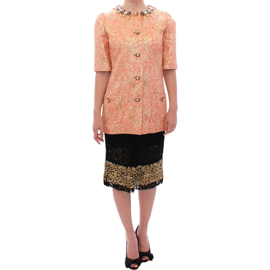 Exclusive Crystal Brocade Coat Jacket