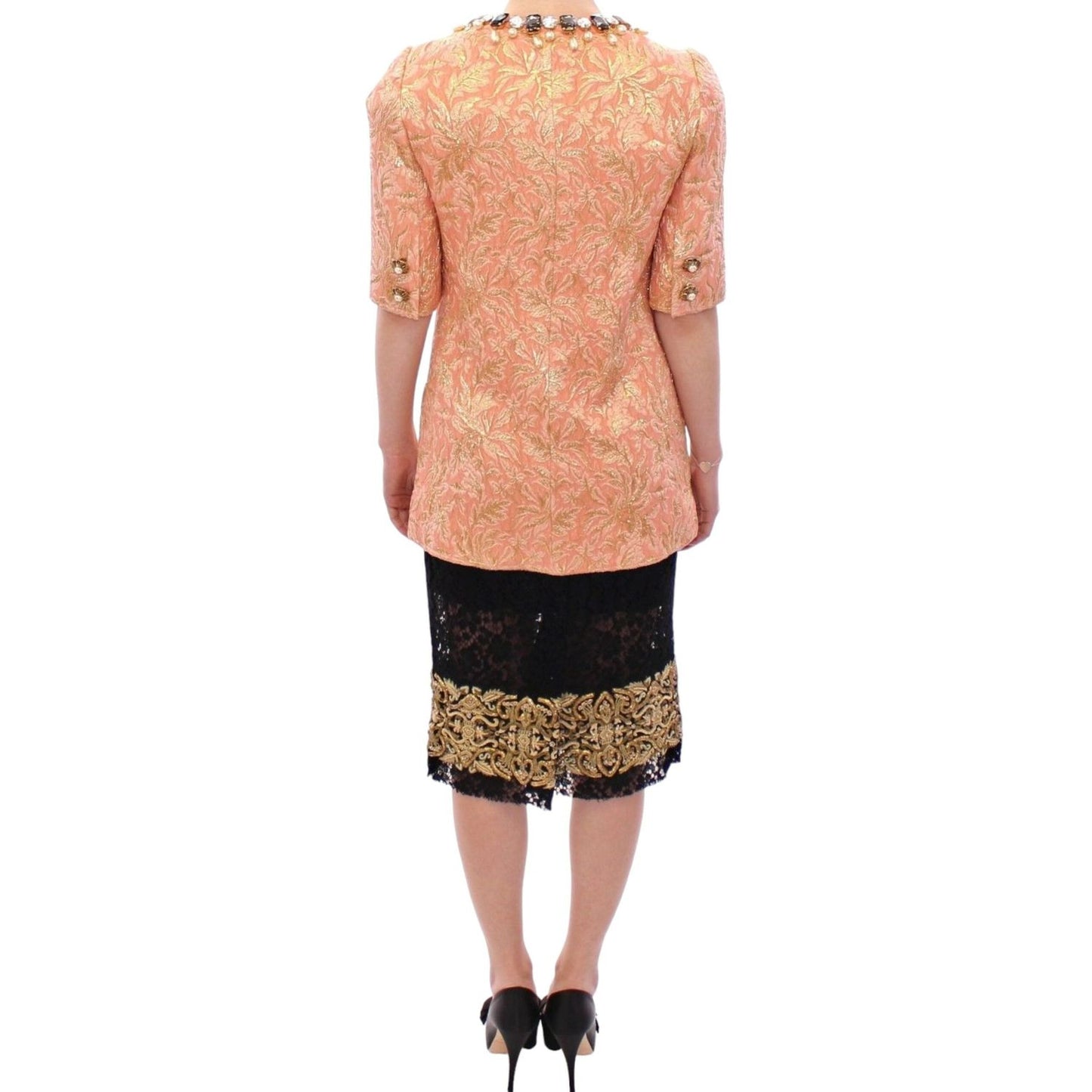 Exclusive Crystal Brocade Coat Jacket