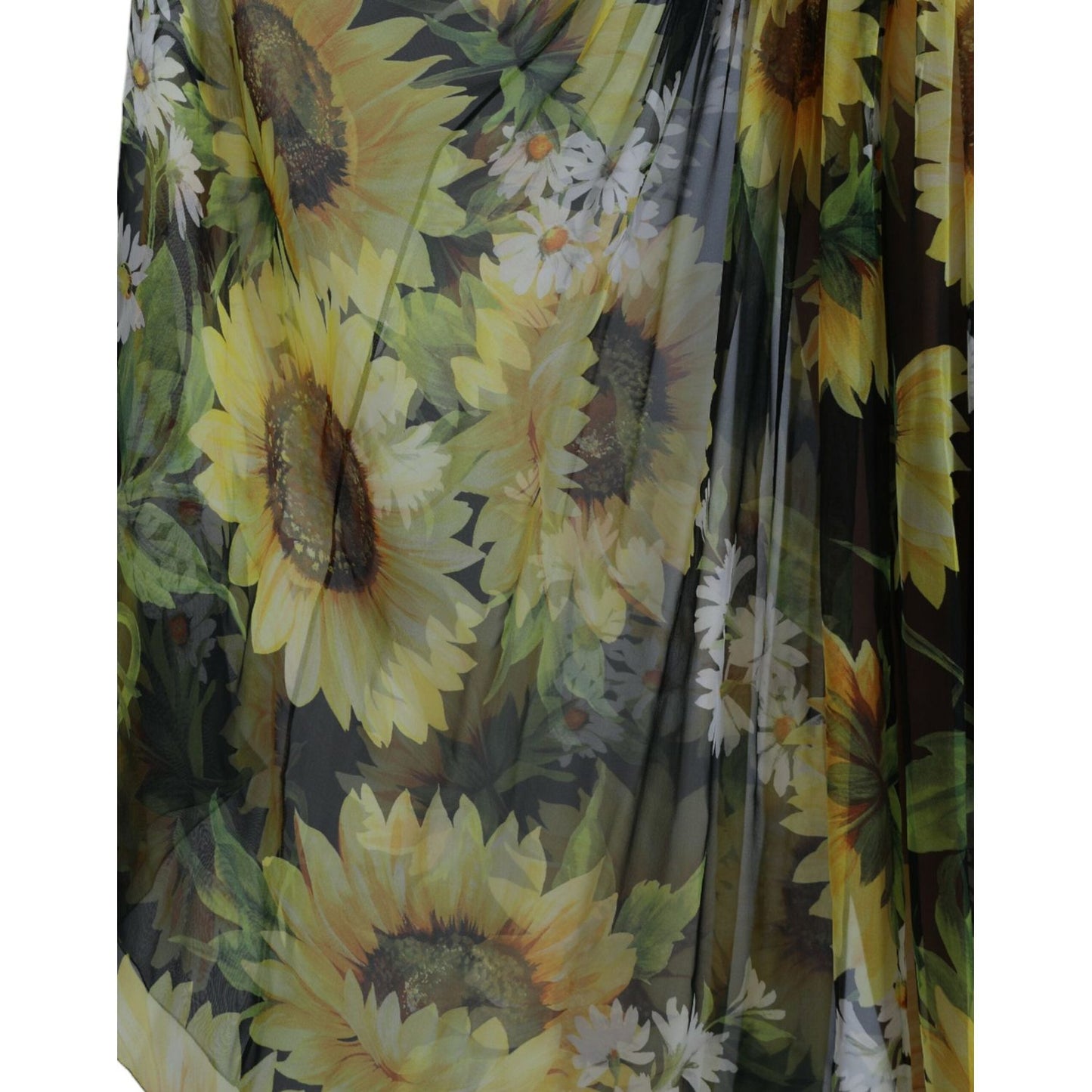 Elegant Sunflower Silk Maxi Dress