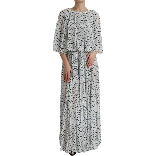 Elegant Polka Dots Maxi Dress Dolce & Gabbana