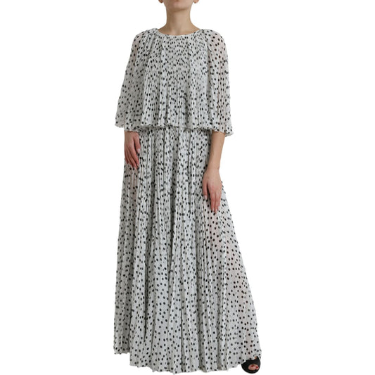 Elegant Polka Dots Maxi Dress Dolce & Gabbana