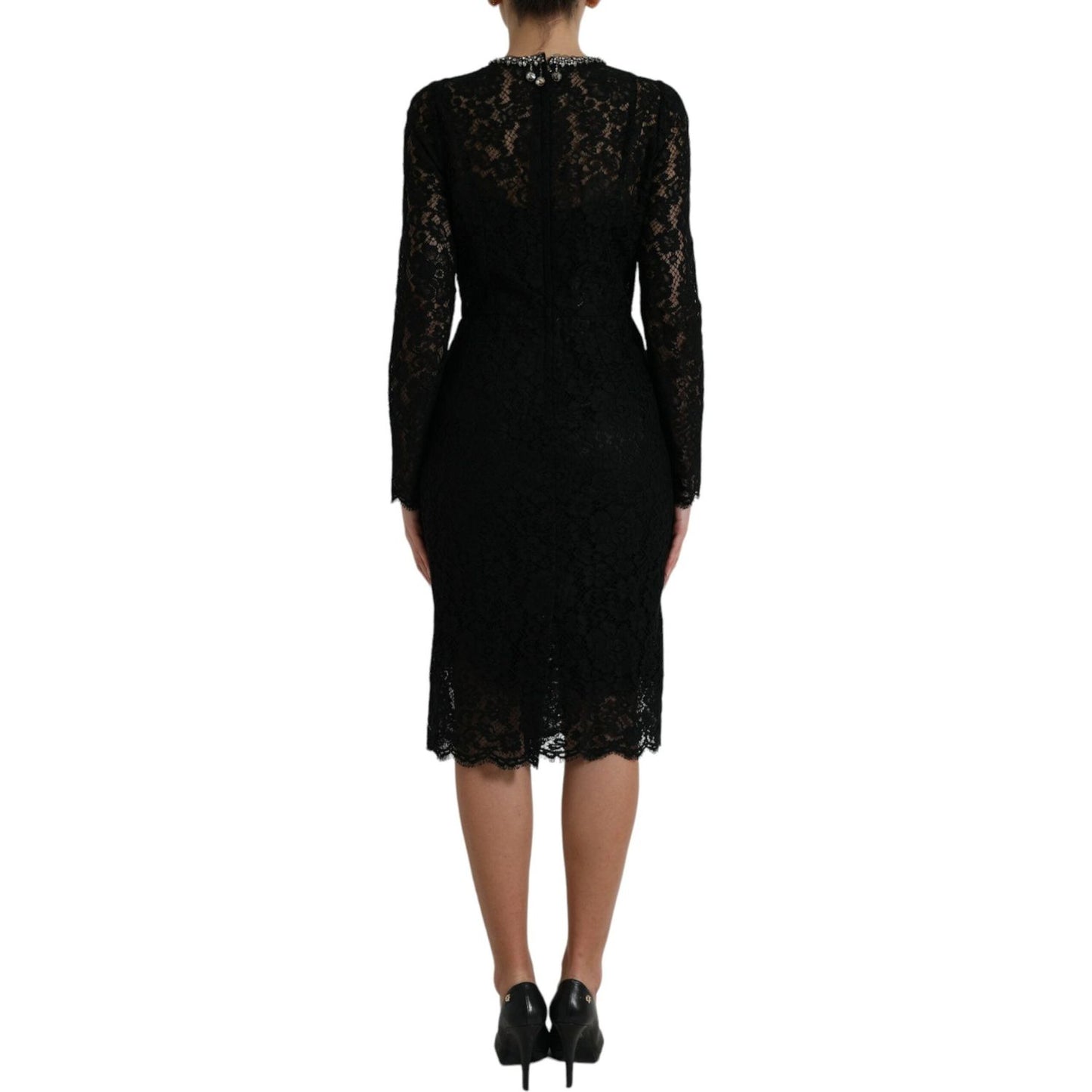 Elegant Crystal-Embellished Sheath Dress