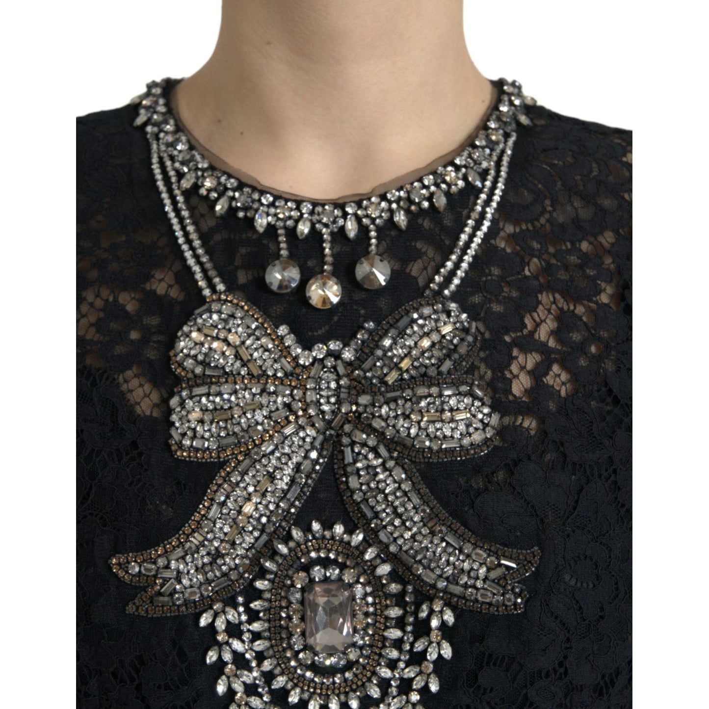 Elegant Crystal-Embellished Sheath Dress