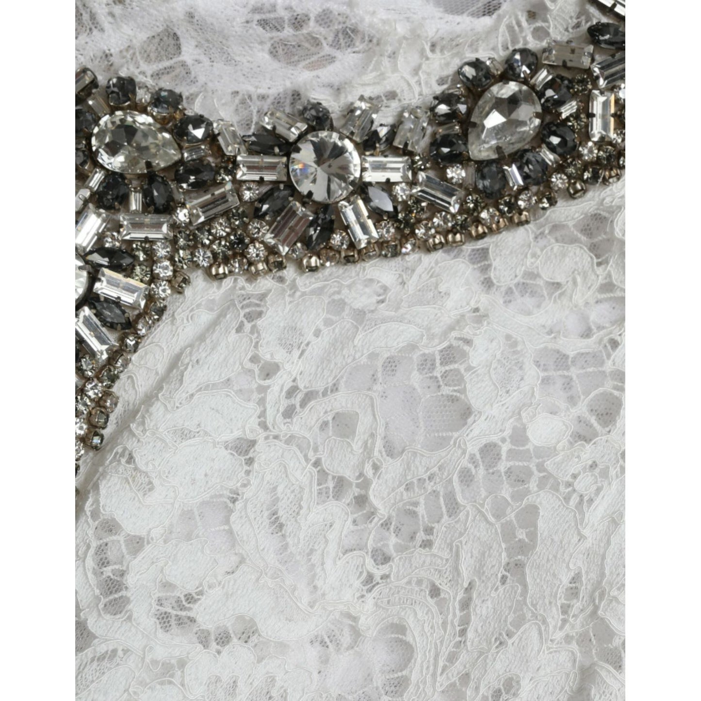 Elegant White Shift Dress with Crystal Embellishment