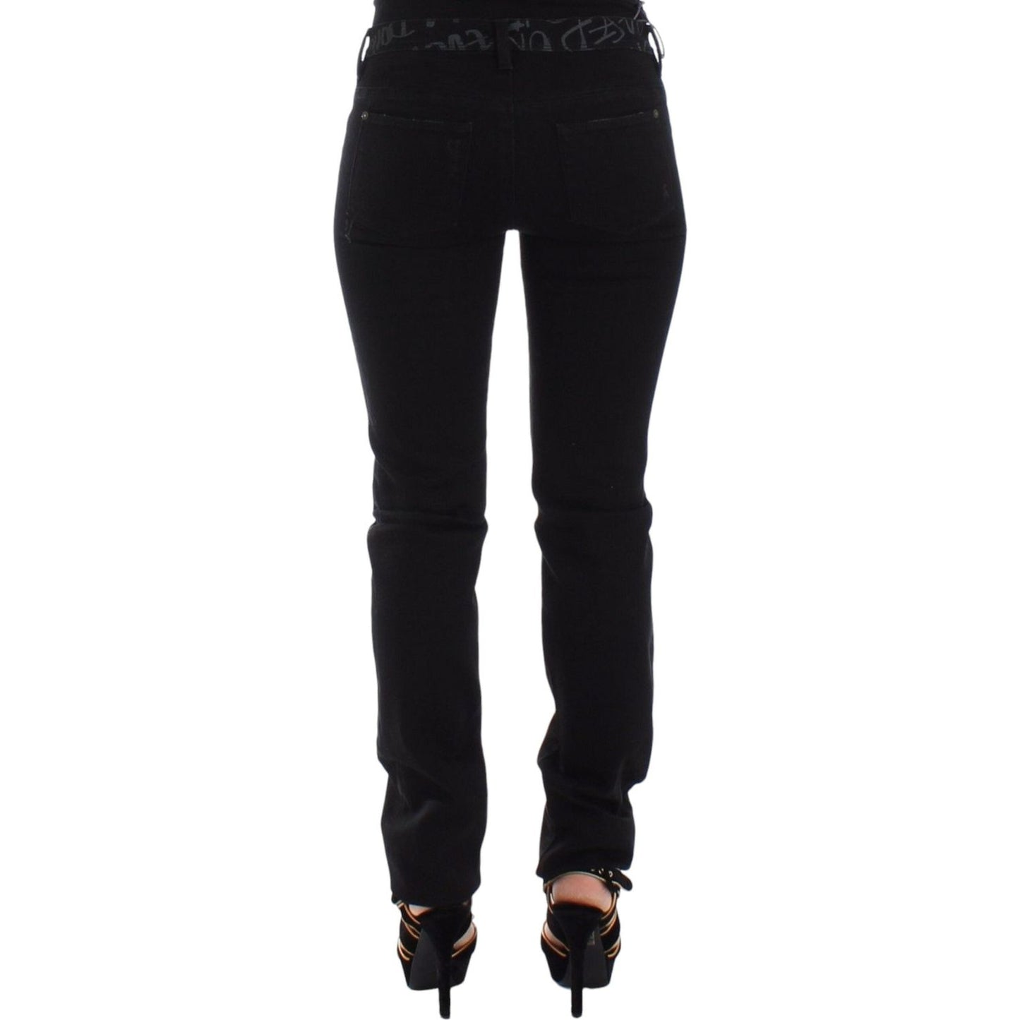 Chic Black Skinny Statement Jeans