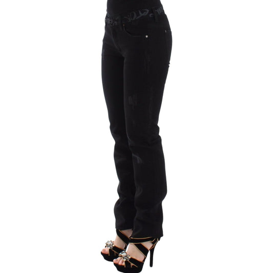 Chic Black Skinny Statement Jeans