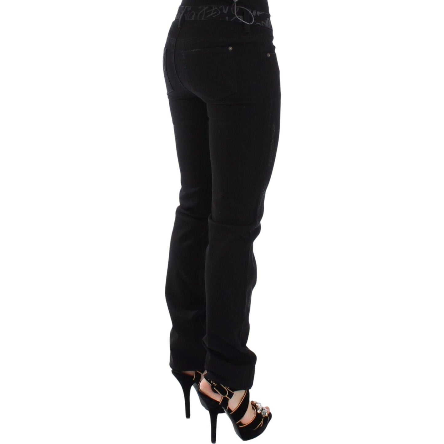 Chic Black Skinny Statement Jeans