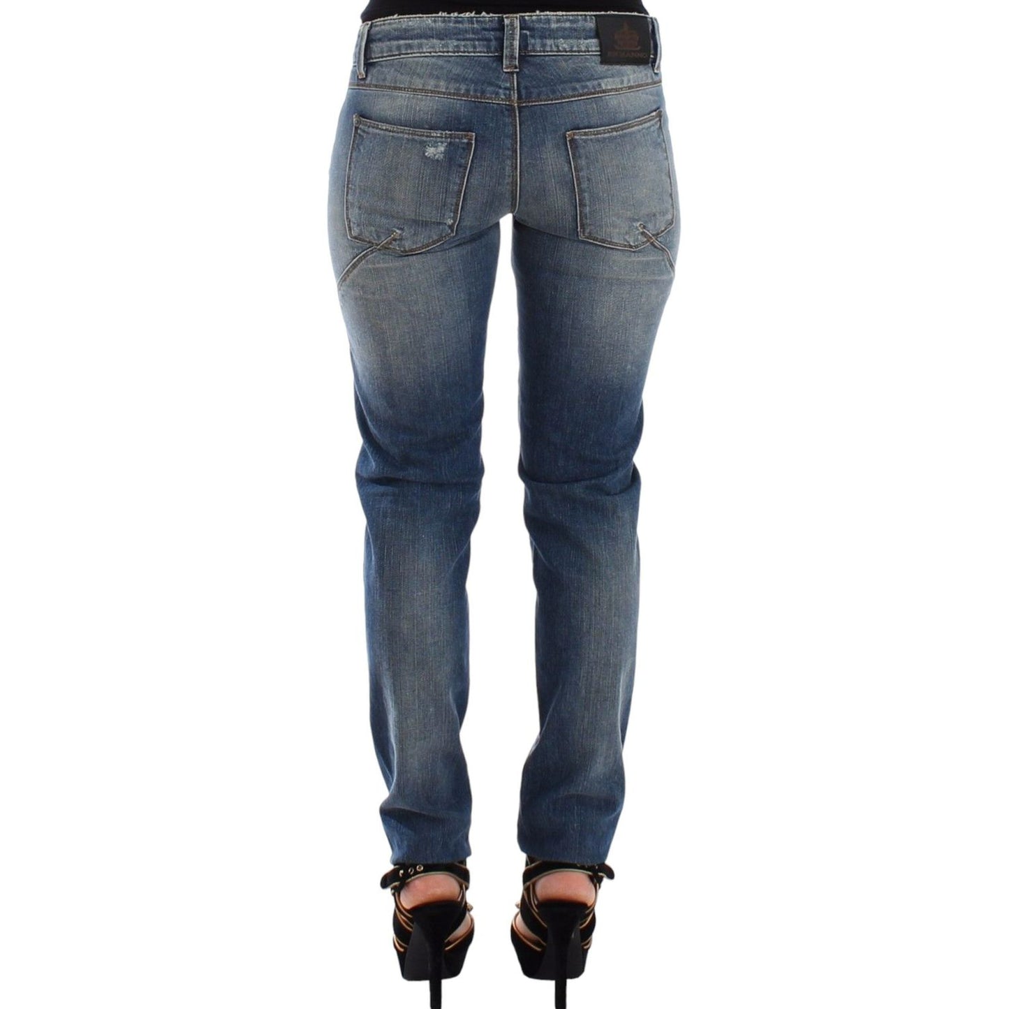 Chic Slim-Fit Blue Denim Jeans