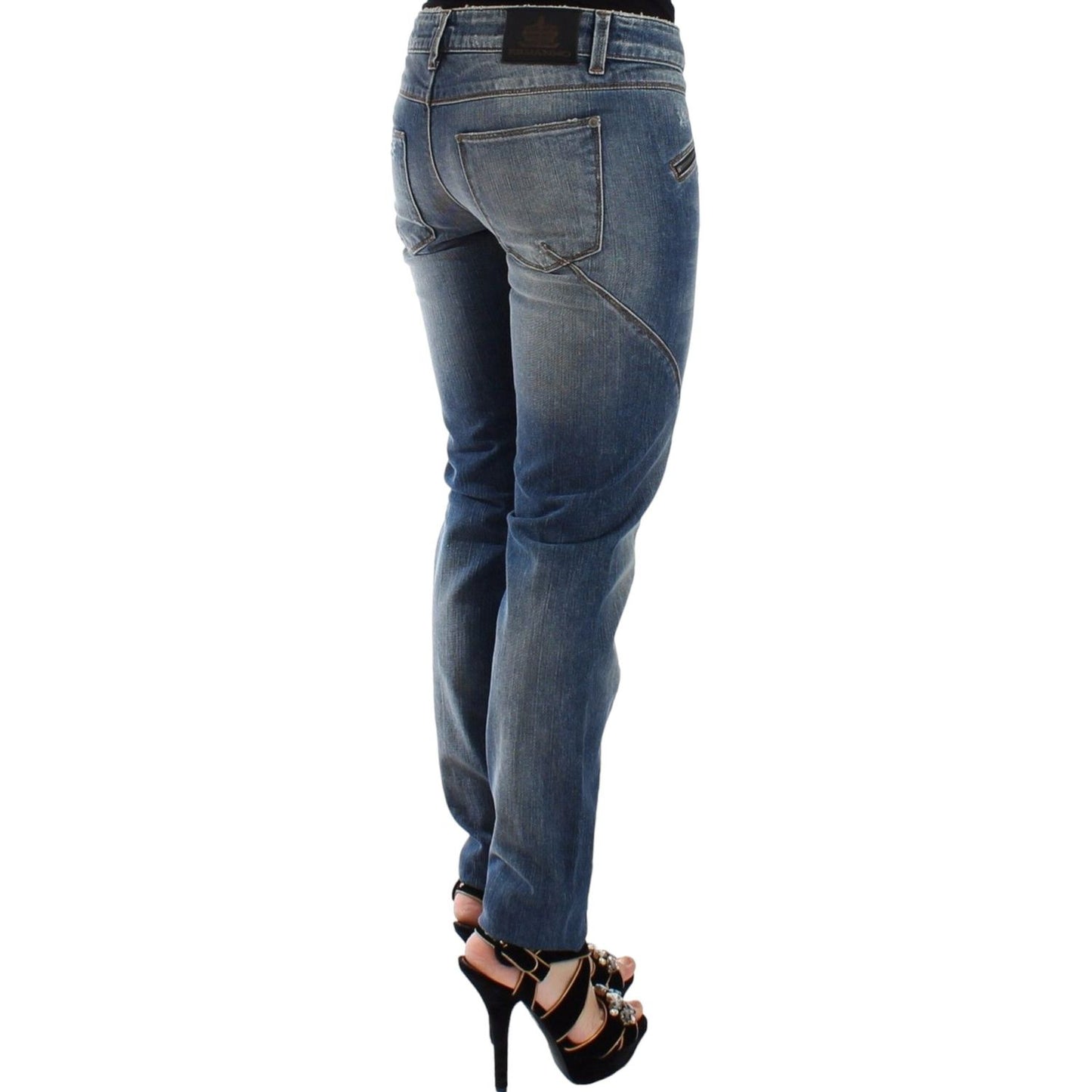 Chic Slim-Fit Blue Denim Jeans