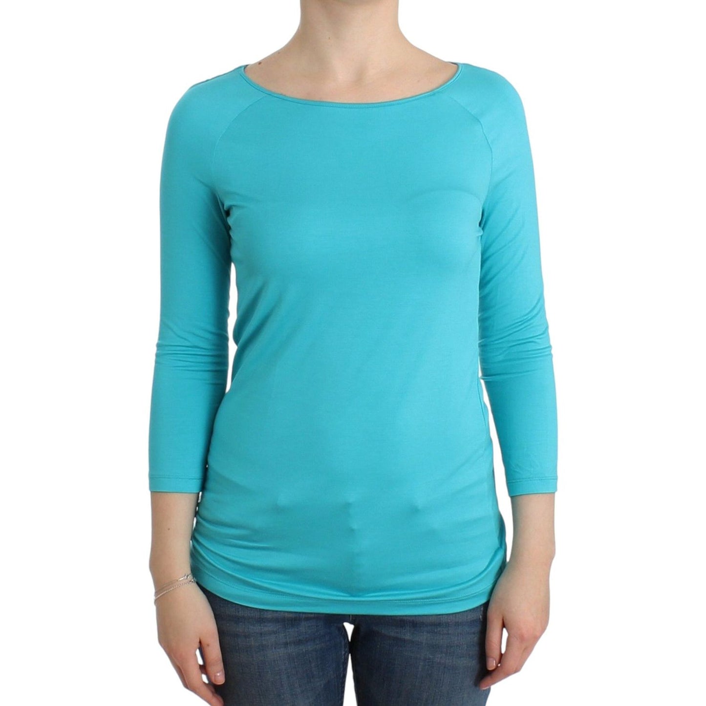 Elegant Blue Modal Blend Top