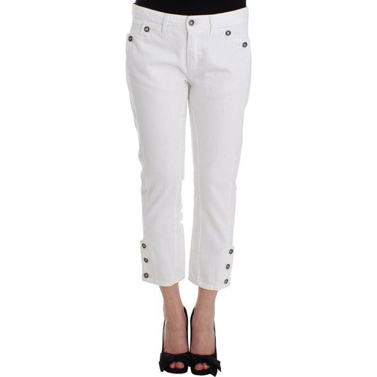 Chic White Cropped Jeans for Sophisticated Style