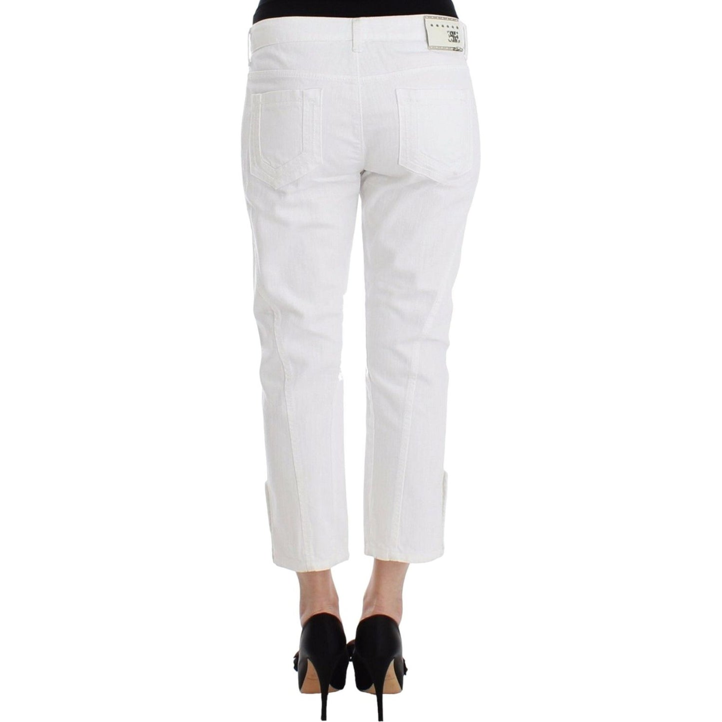 Chic White Cropped Jeans for Sophisticated Style