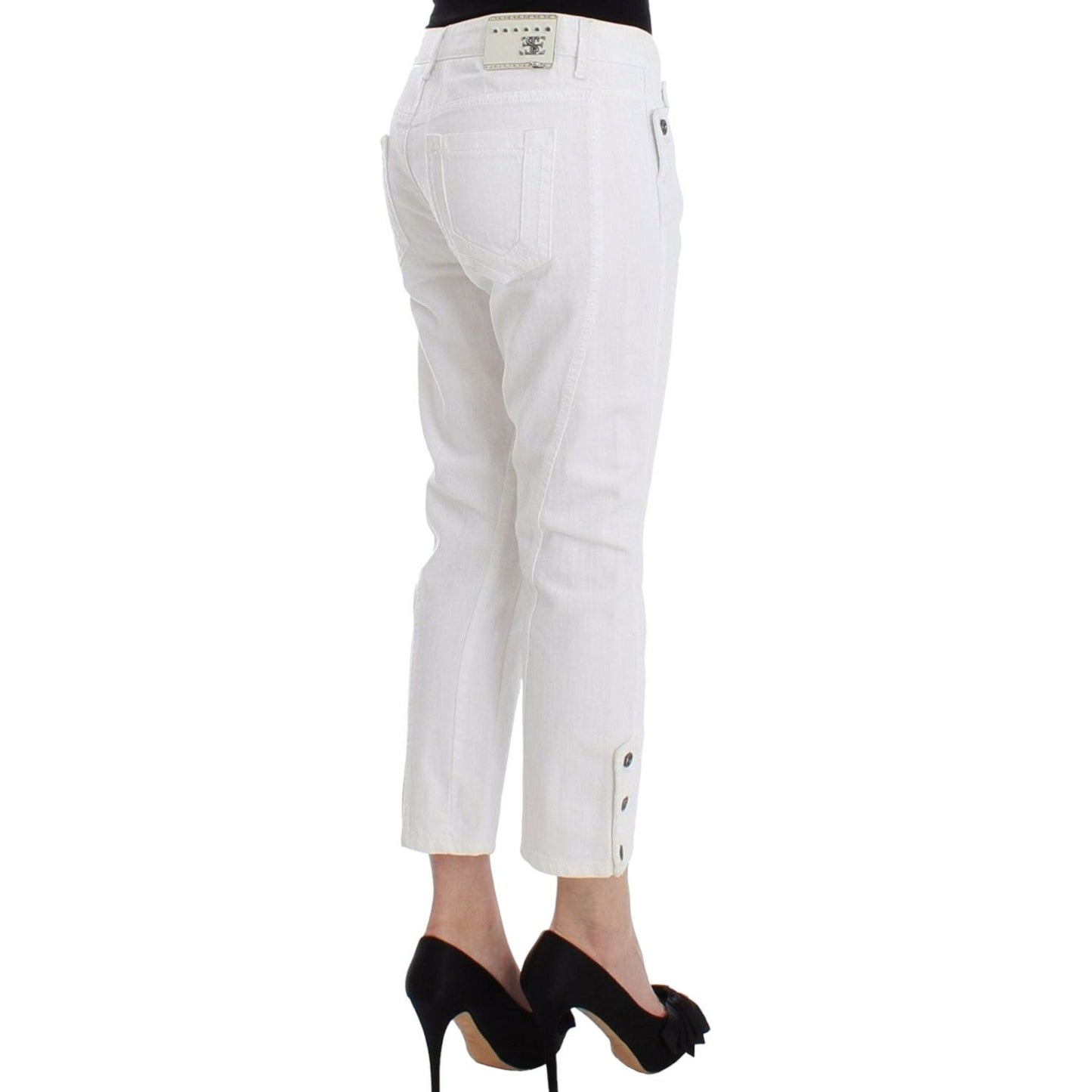 Chic White Cropped Jeans for Sophisticated Style