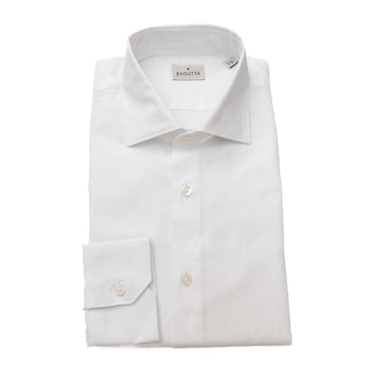 Bagutta White Cotton Men Shirt Bagutta