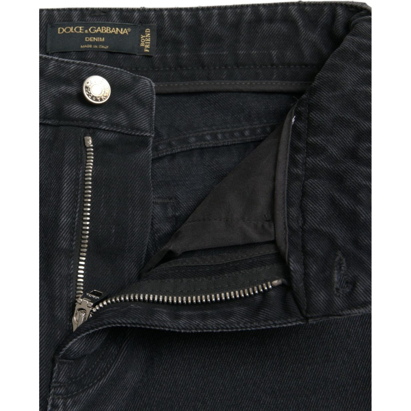 Elegant High-Waist Black Stretch Jeans