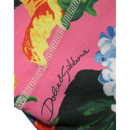 Dolce & Gabbana Multicolor Floral High Waist Leggings Pants