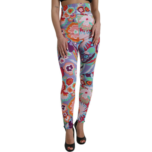 Enchanting Floral Print High-Waist Leggings