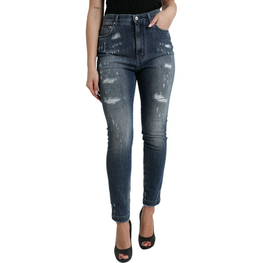 Elegant High Waist Stretch Denim Jeans