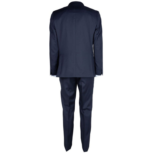 Elegant Wool Suit in Deep Blue Made in Italy