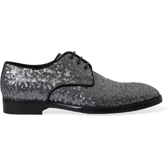 Exquisite Sequined Derby Dress Shoes