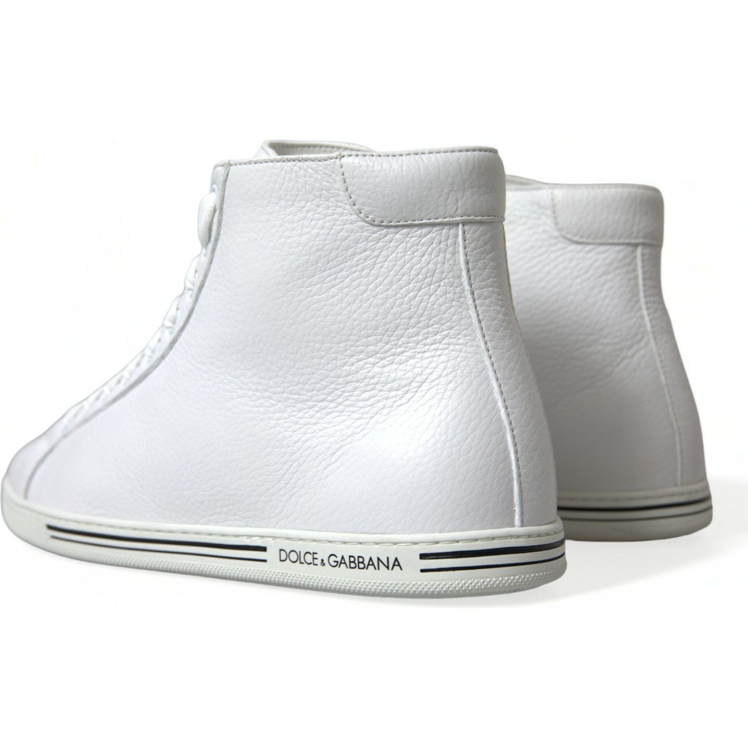 Dolce & Gabbana White Saint Tropez High Top Men Sneakers Shoes